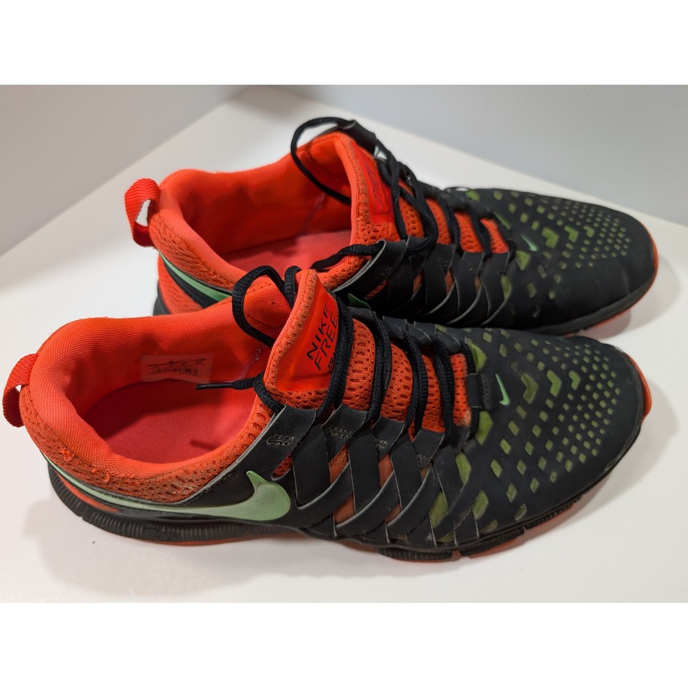 Nike Free Trainer 5.0 V2 Black Team Orange Venom Green 579813-003 Mens 12